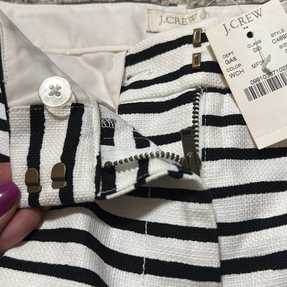 J. Crew Black and White Nautical Style Shorts NWT - Picture 6 of 8